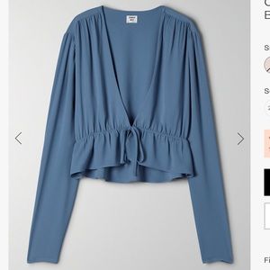 Sunday best cropped tied blouse